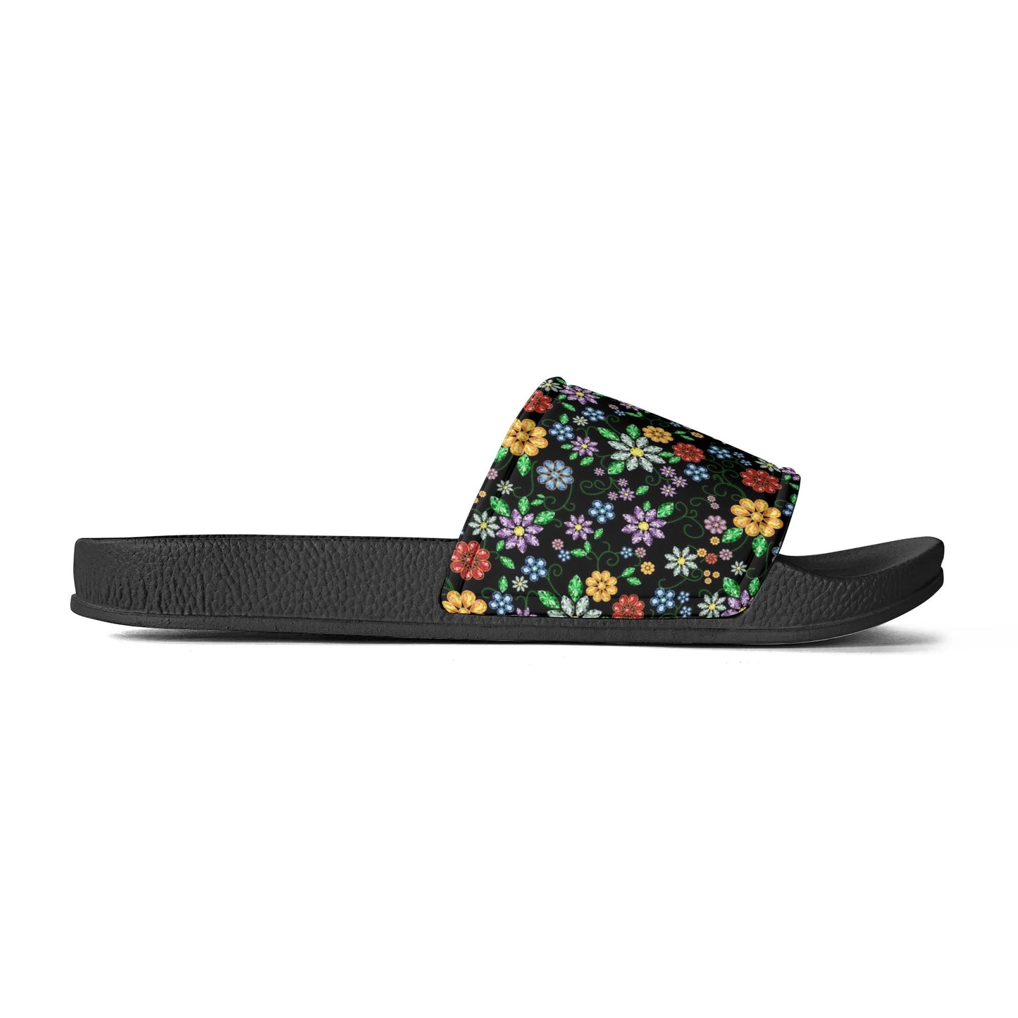 Child and Youth Métis Inspired Floral Beaded Slide Sandals