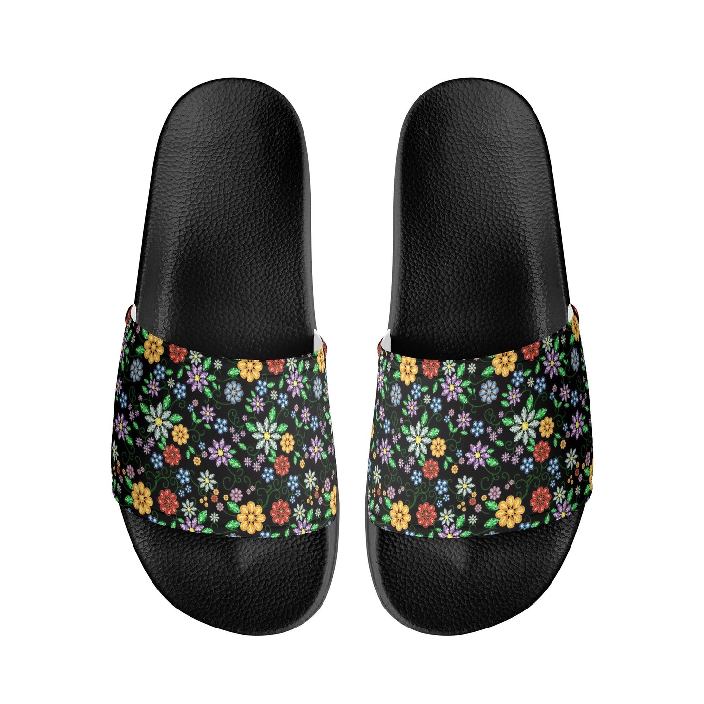 Child and Youth Métis Inspired Floral Beaded Slide Sandals