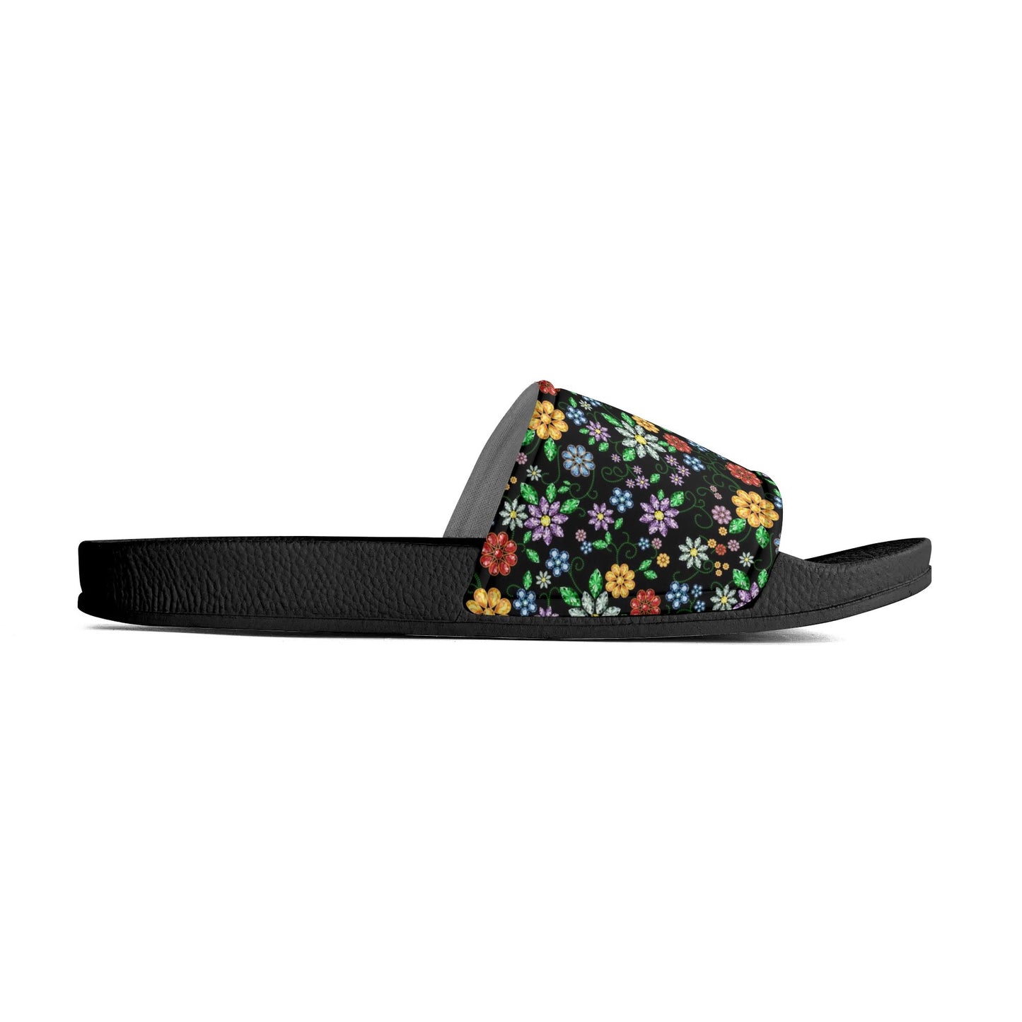 Child and Youth Métis Inspired Floral Beaded Slide Sandals