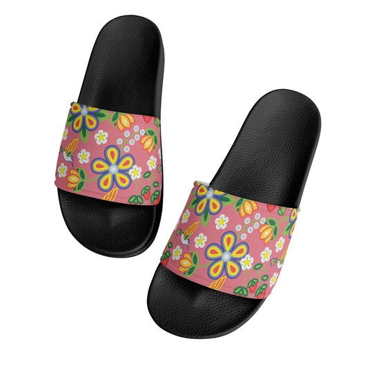 Child and Youth Métis Floral Beaded Slide Sandals