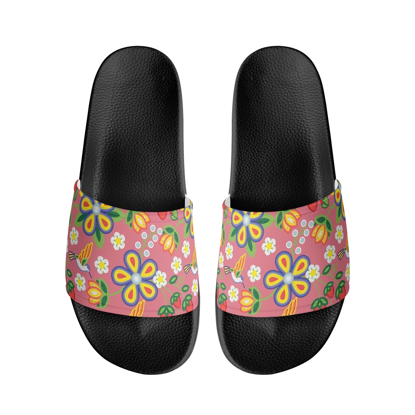 Child and Youth Métis Floral Beaded Slide Sandals