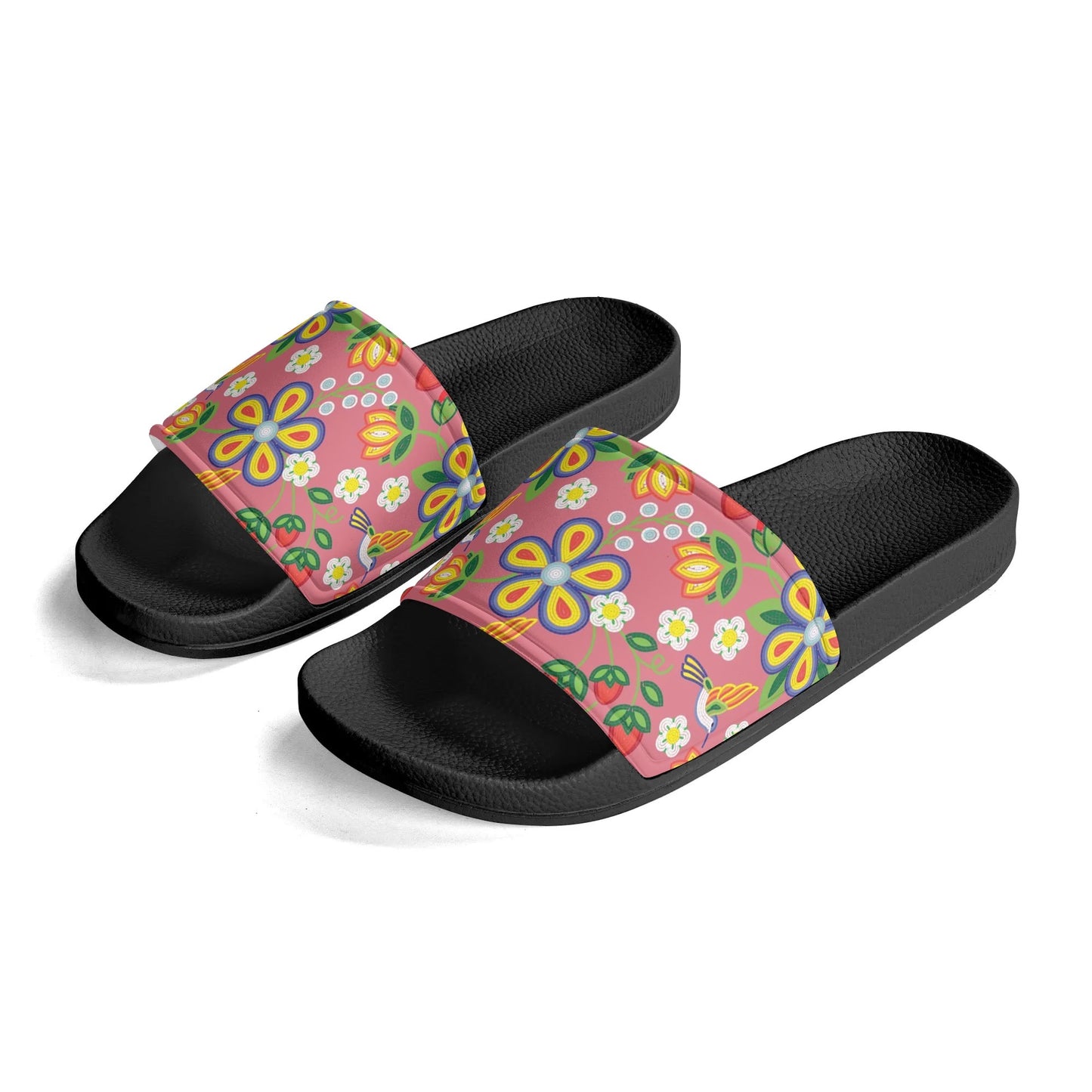 Child and Youth Métis Floral Beaded Slide Sandals