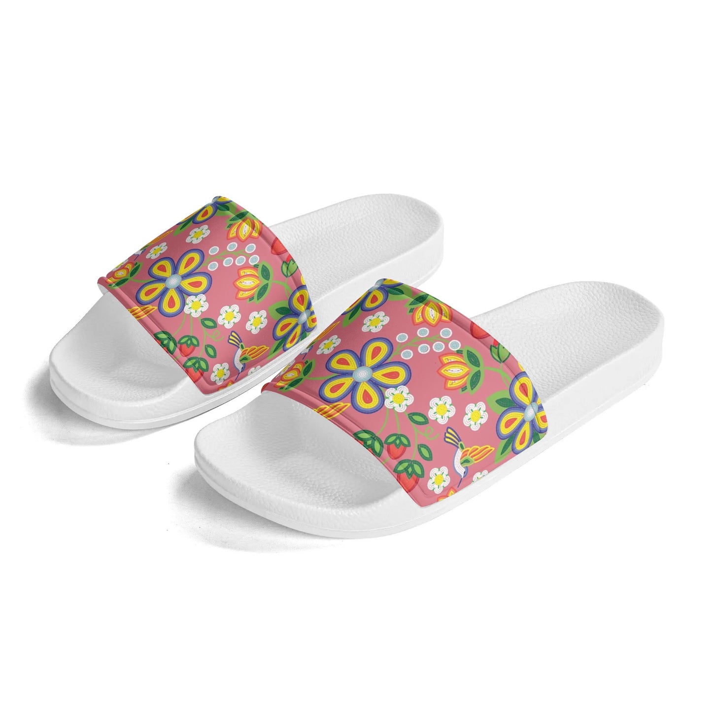 Child and Youth Métis Floral Beaded Slide Sandals