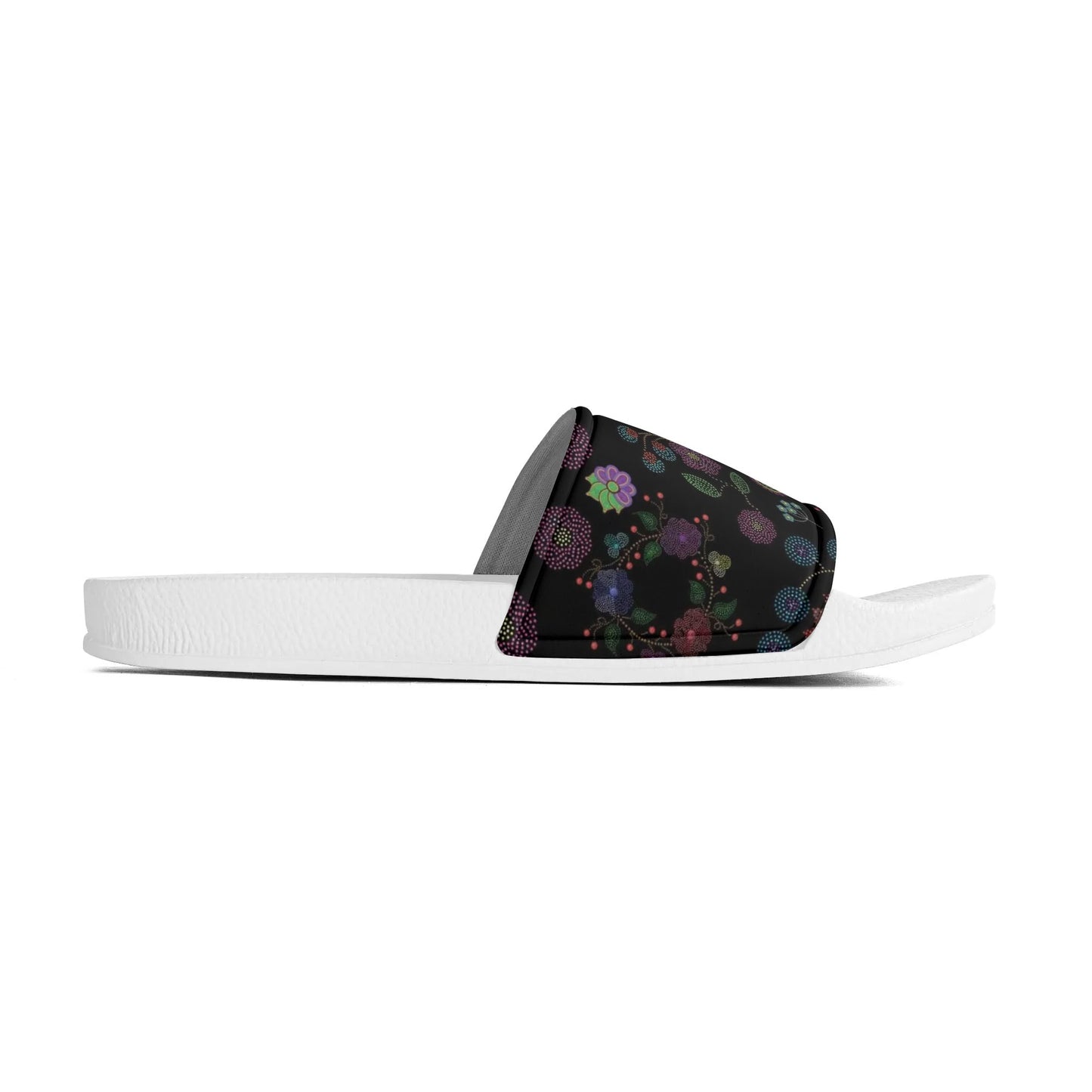 Child and Youth Métis Floral Dotted Slide Sandals