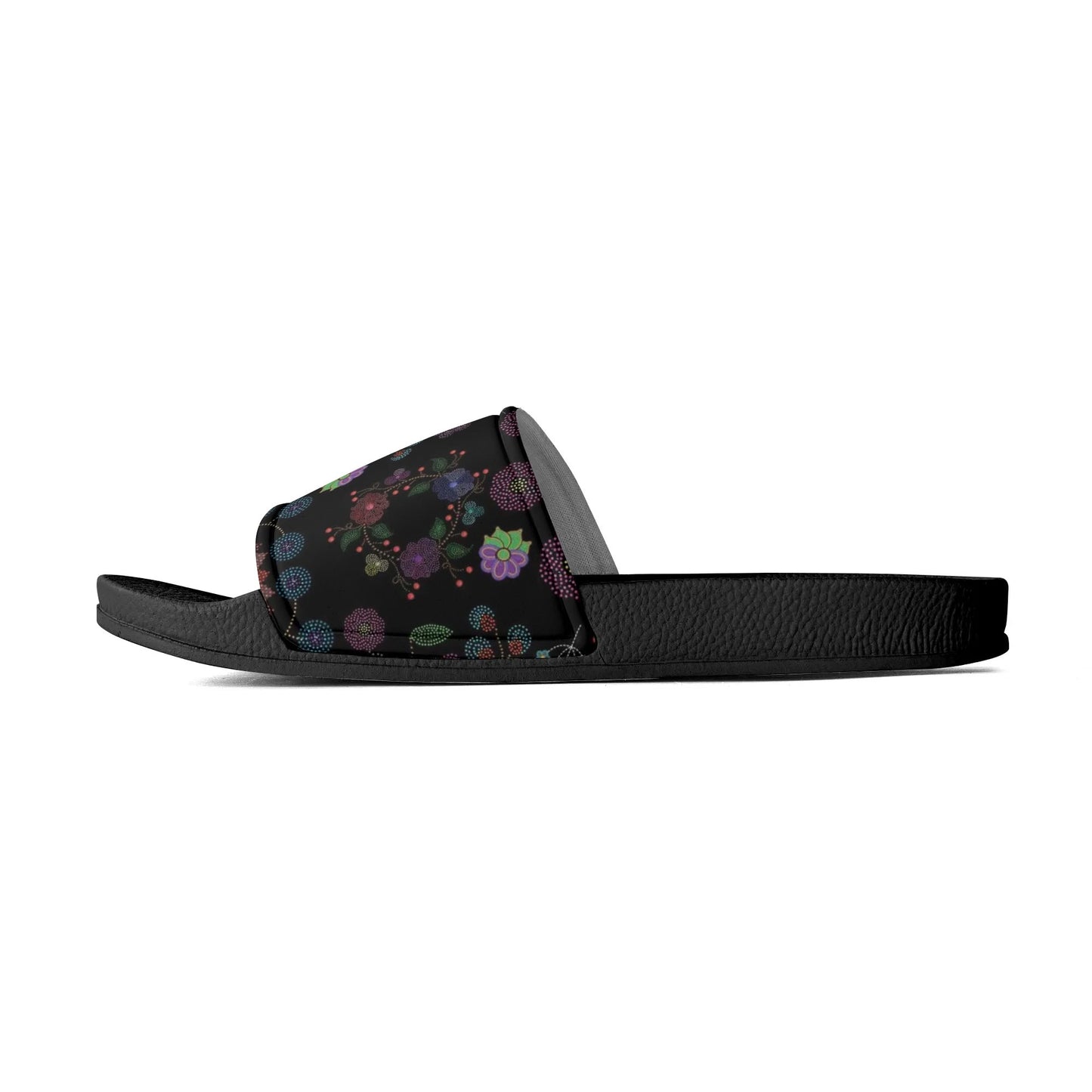 Child and Youth Métis Floral Dotted Slide Sandals