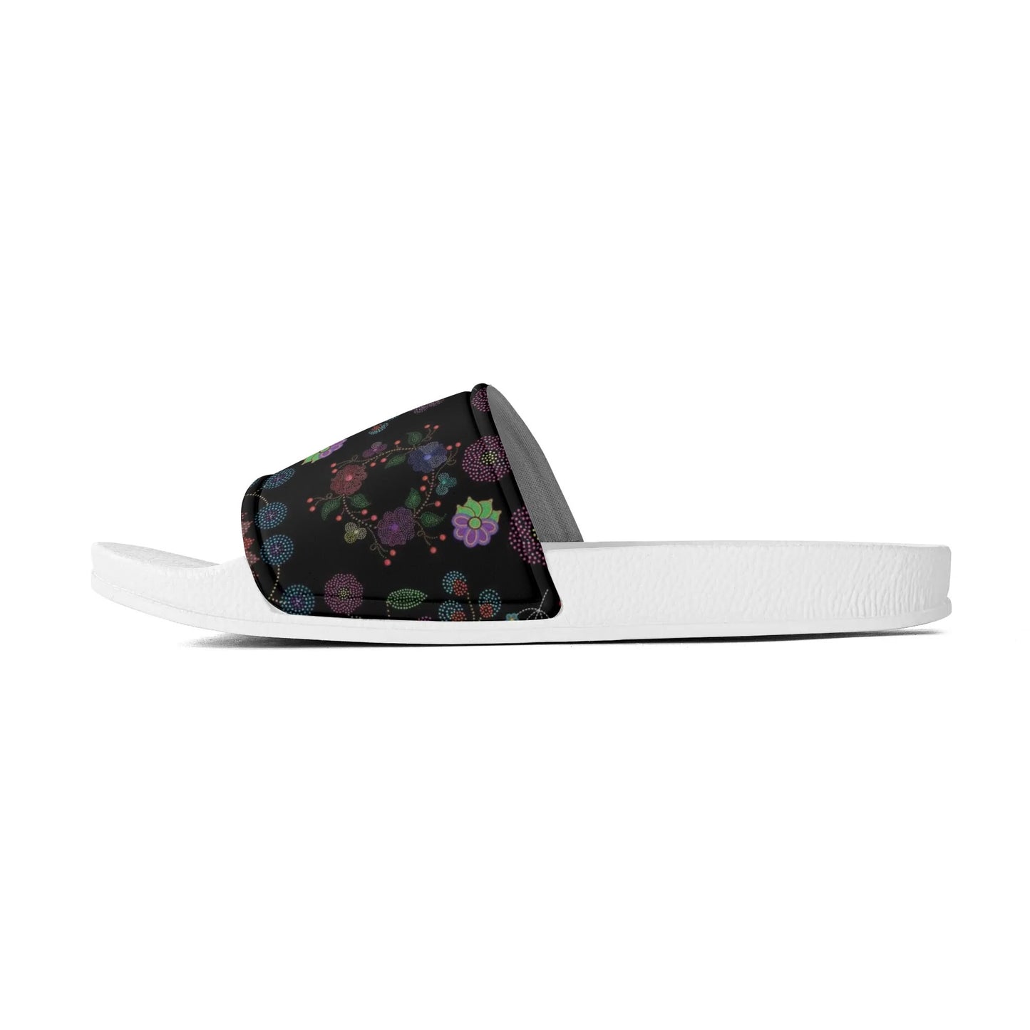 Child and Youth Métis Floral Dotted Slide Sandals