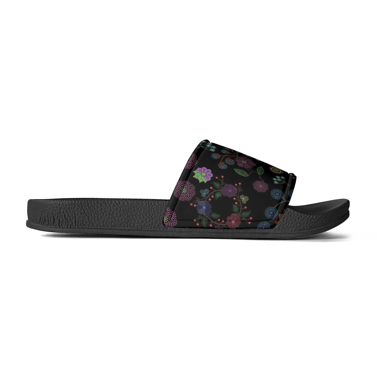 Child and Youth Métis Floral Dotted Slide Sandals