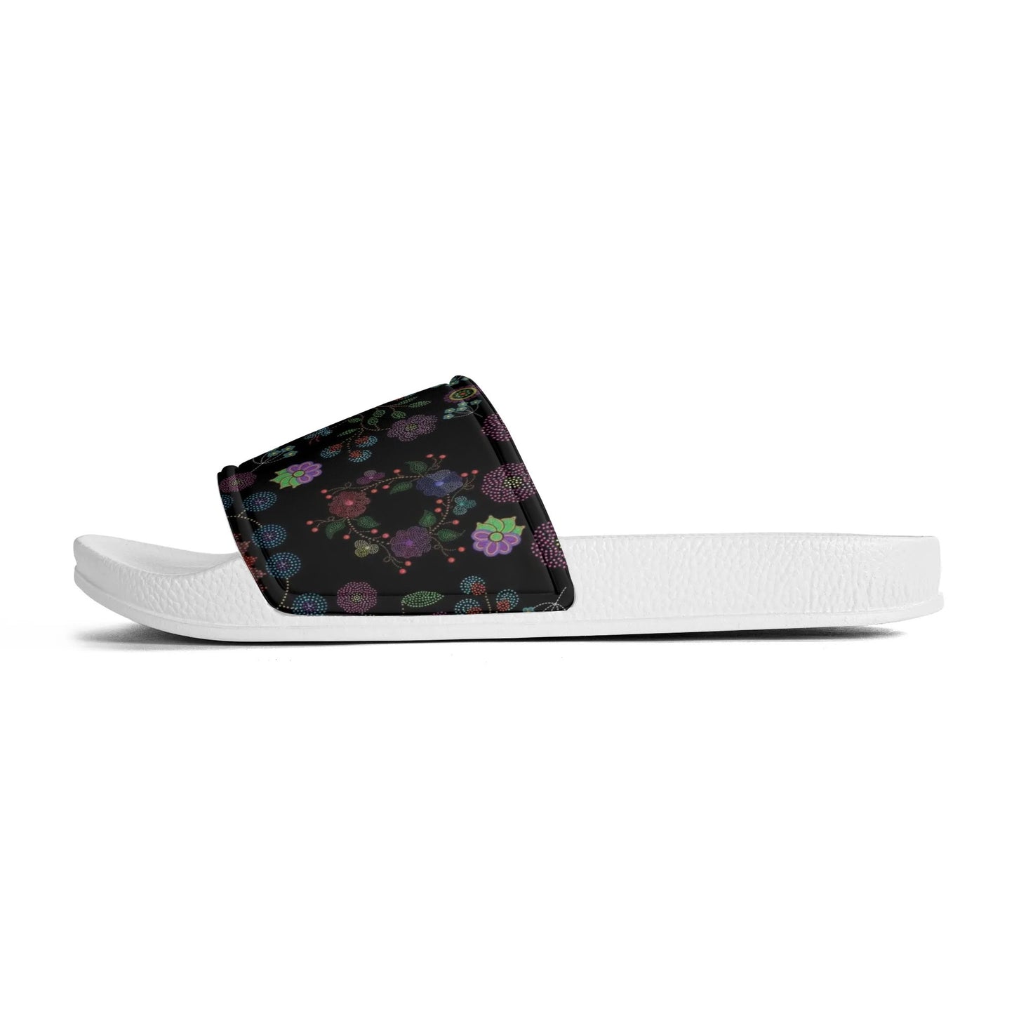 Child and Youth Métis Floral Dotted Slide Sandals