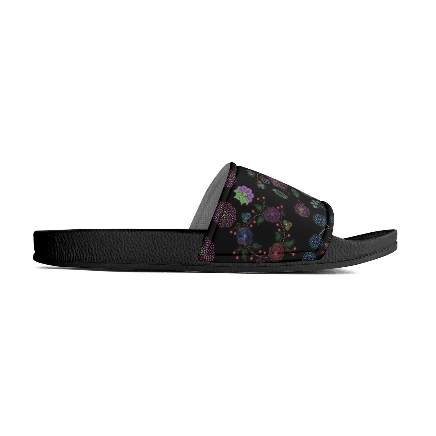 Child and Youth Métis Floral Dotted Slide Sandals