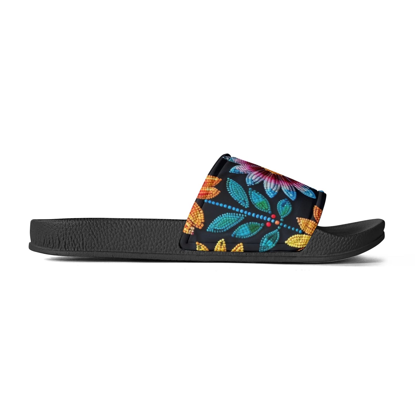 Child and Youth Summer Beaded Flower Slide Sandals