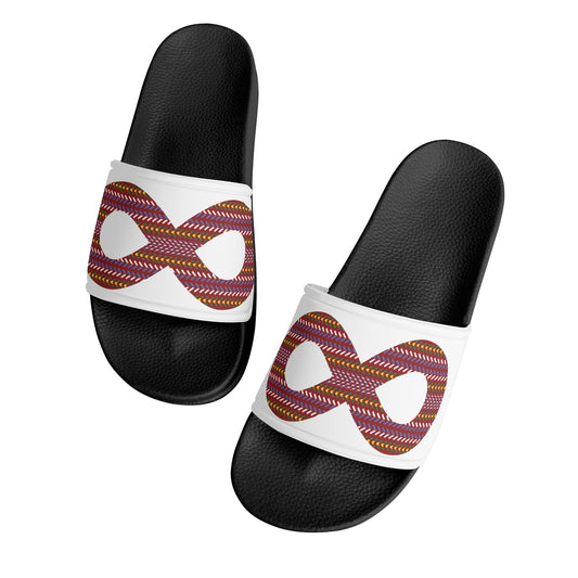 Child and Youth Métis Sash Infinity White Slide Sandals