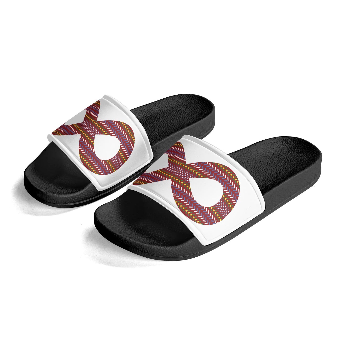 Child and Youth Métis Sash Infinity White Slide Sandals