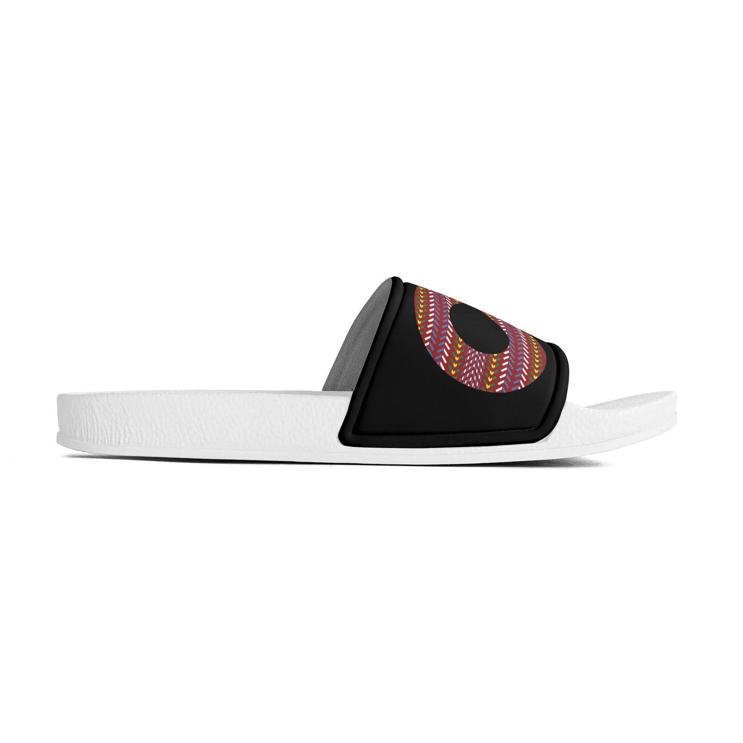 Child and Youth Métis Sash Infinity Black Slide Sandals