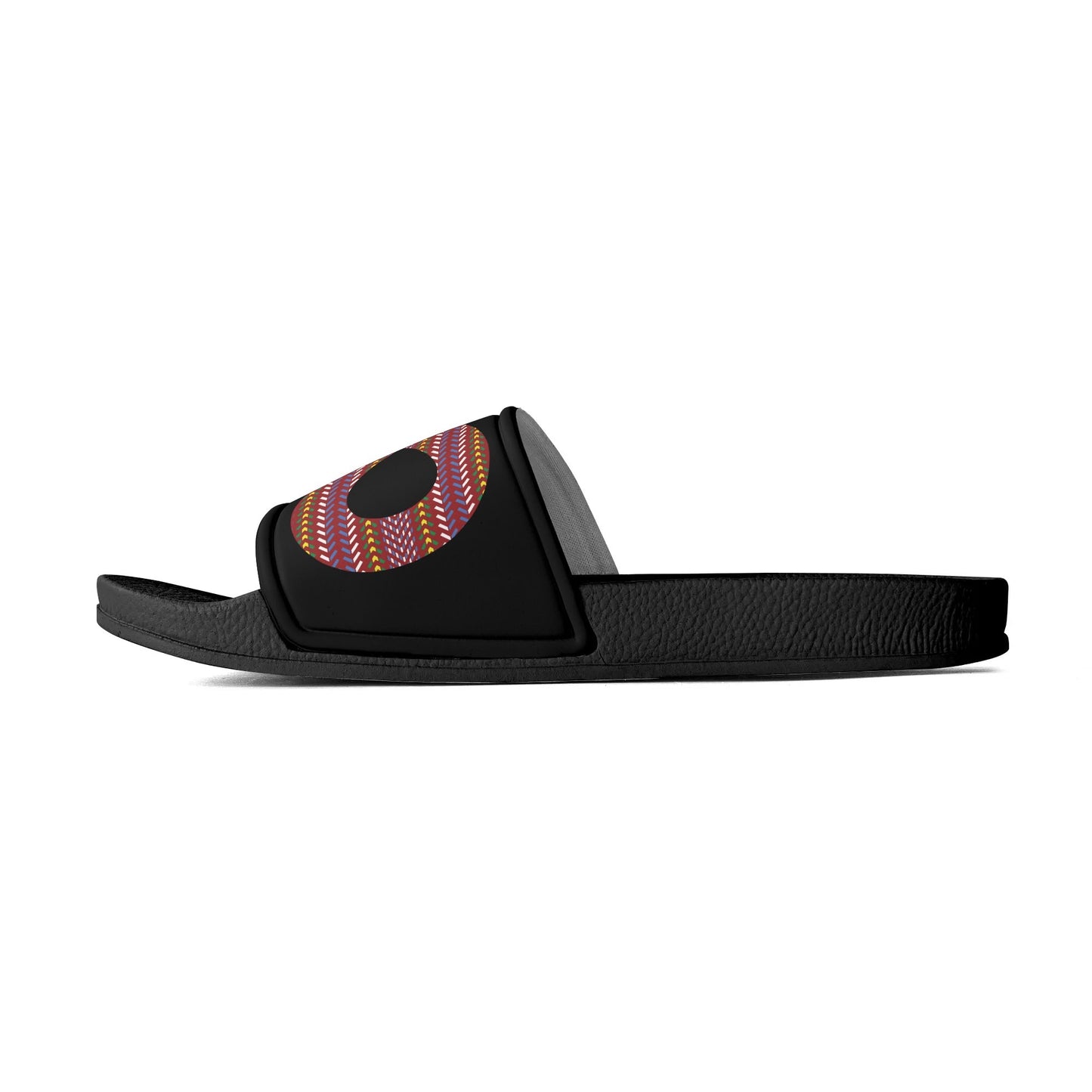 Child and Youth Métis Sash Infinity Black Slide Sandals