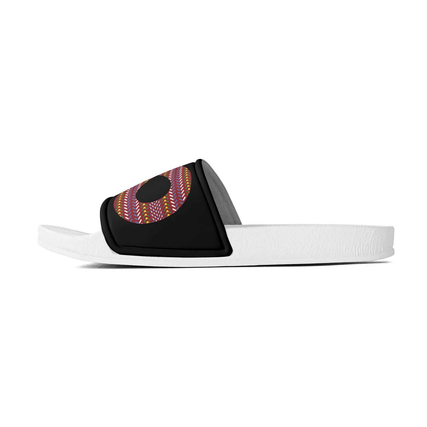 Child and Youth Métis Sash Infinity Black Slide Sandals