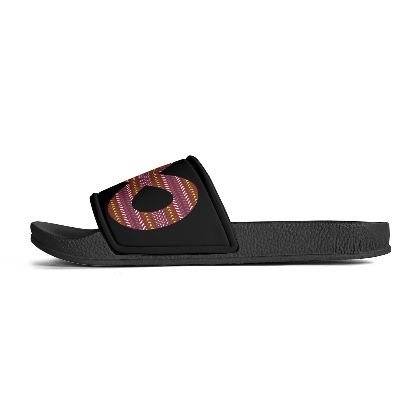 Child and Youth Métis Sash Infinity Black Slide Sandals