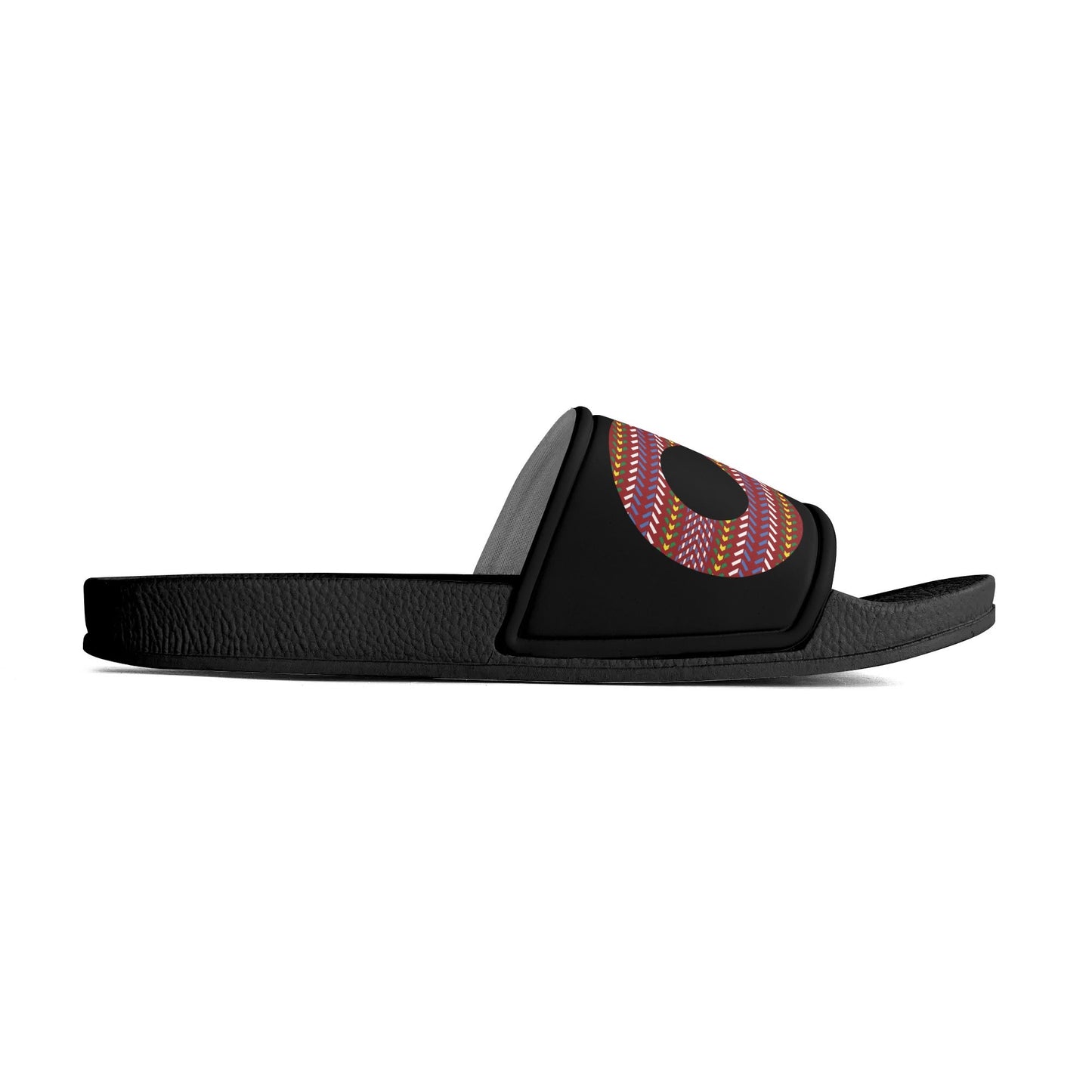 Child and Youth Métis Sash Infinity Black Slide Sandals