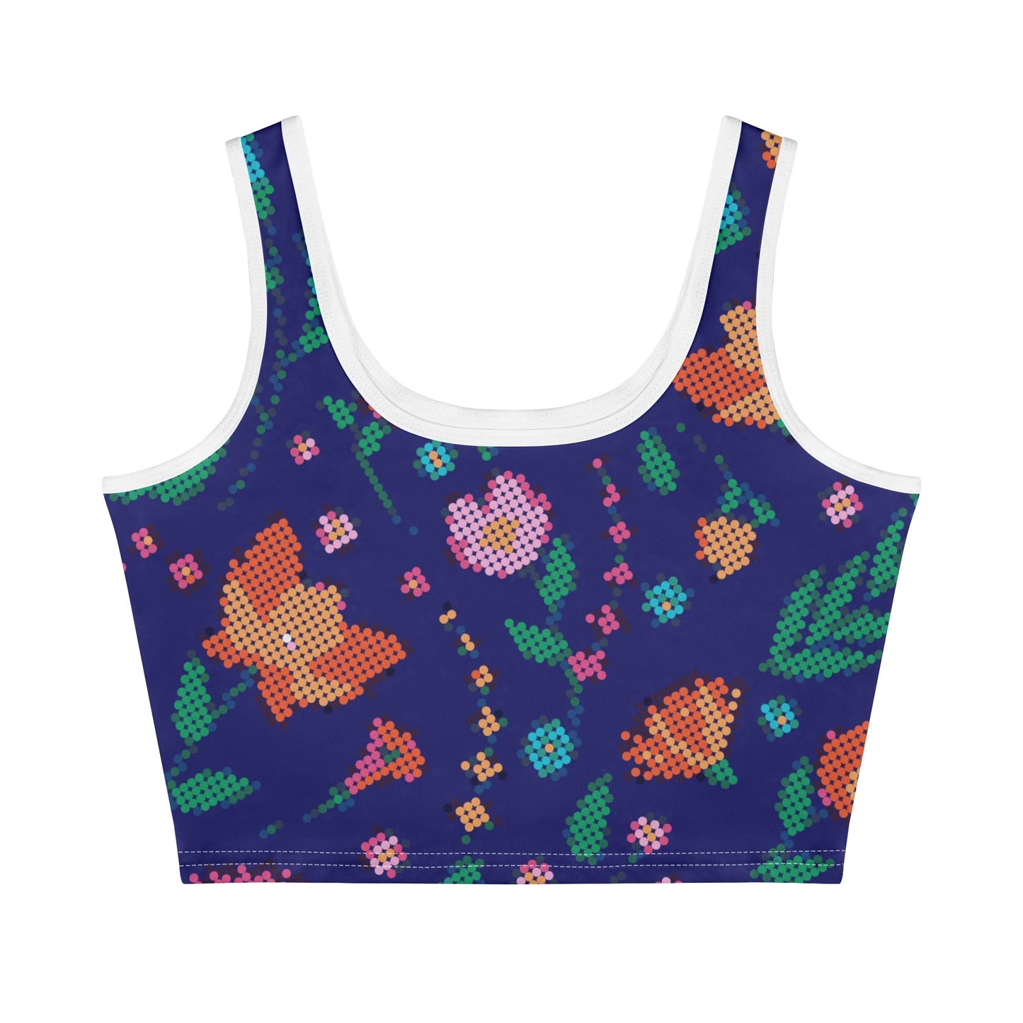 Women's Métis Digital Dotted Floral Crop Tank Top