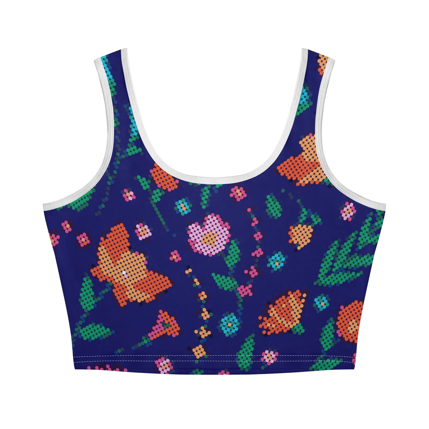 Women's Métis Digital Dotted Floral Crop Tank Top