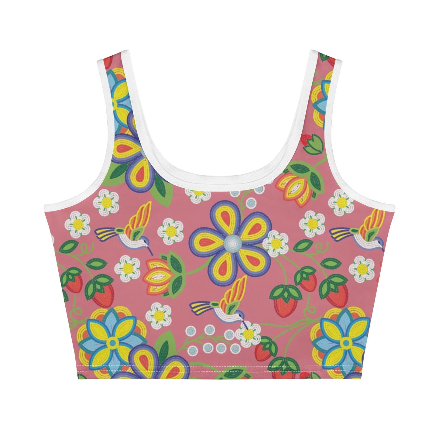 Women's Métis Floral Beaded Crop Tank Top