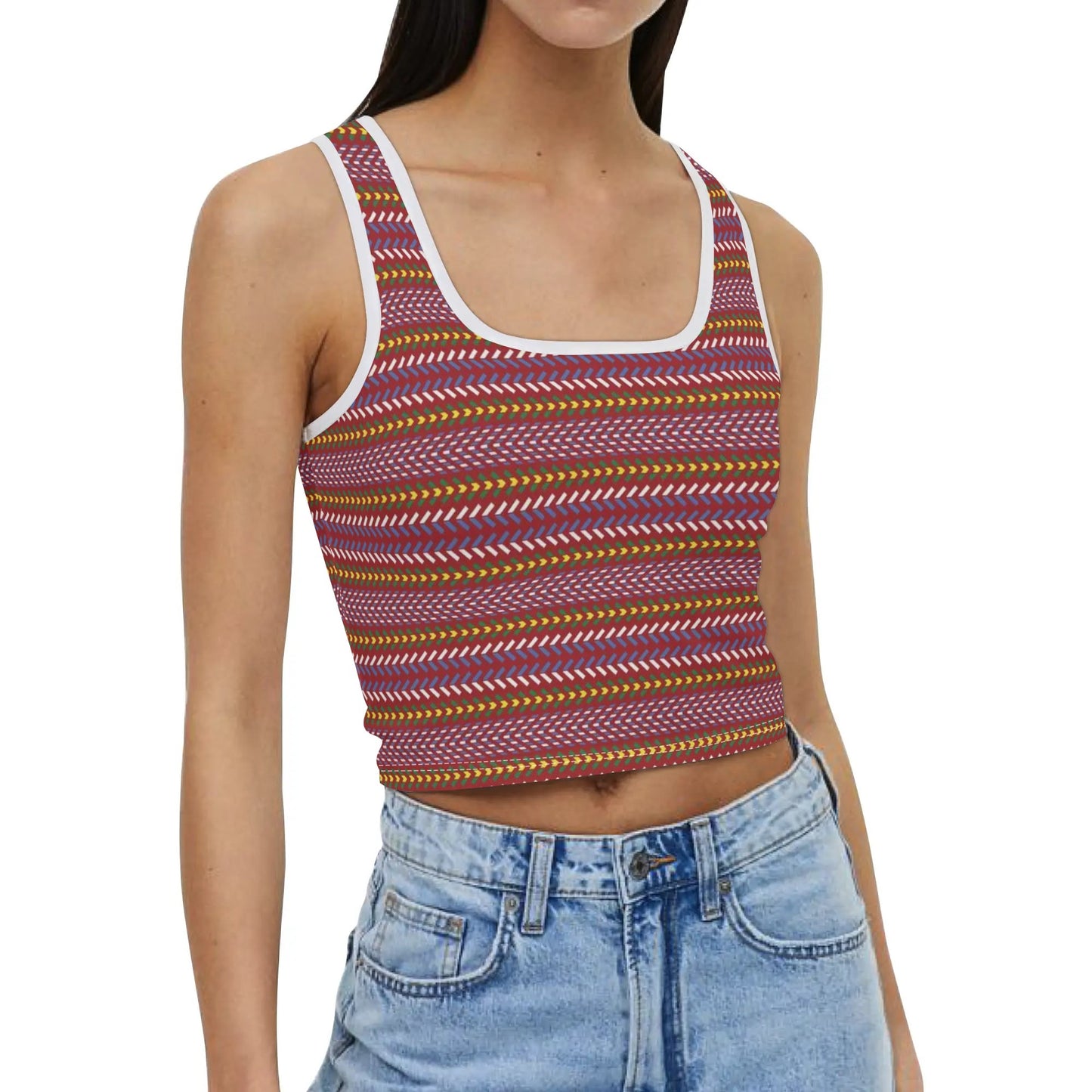 Women's Métis Sash Crop Tank Top