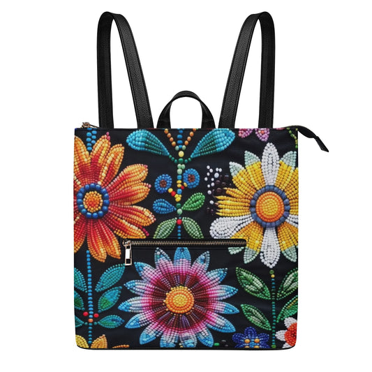 Summer Flower Beaded Leisure Backpack