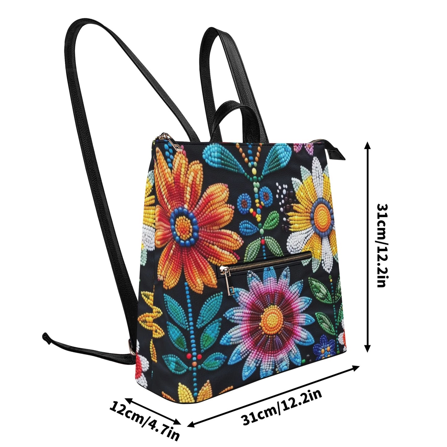 Summer Flower Beaded Leisure Backpack