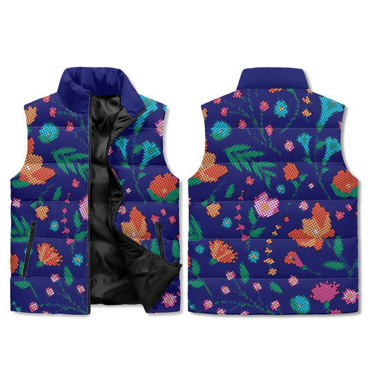 Unisex Métis Digital Dotted Floral Lightweight Puffer Vest