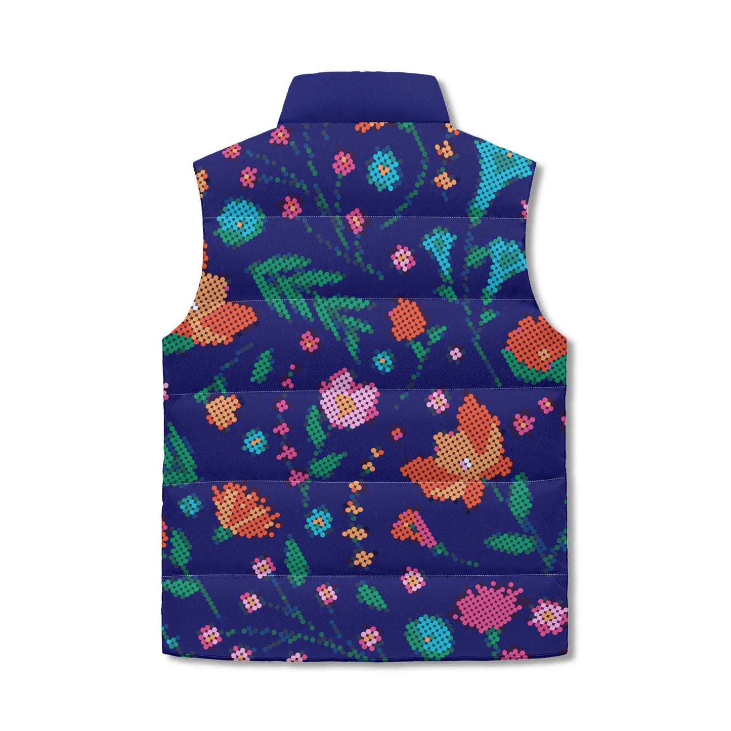 Unisex Métis Digital Dotted Floral Lightweight Puffer Vest