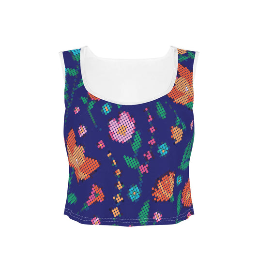 Women's Métis Digital Dotted Sleeveless Crop Top