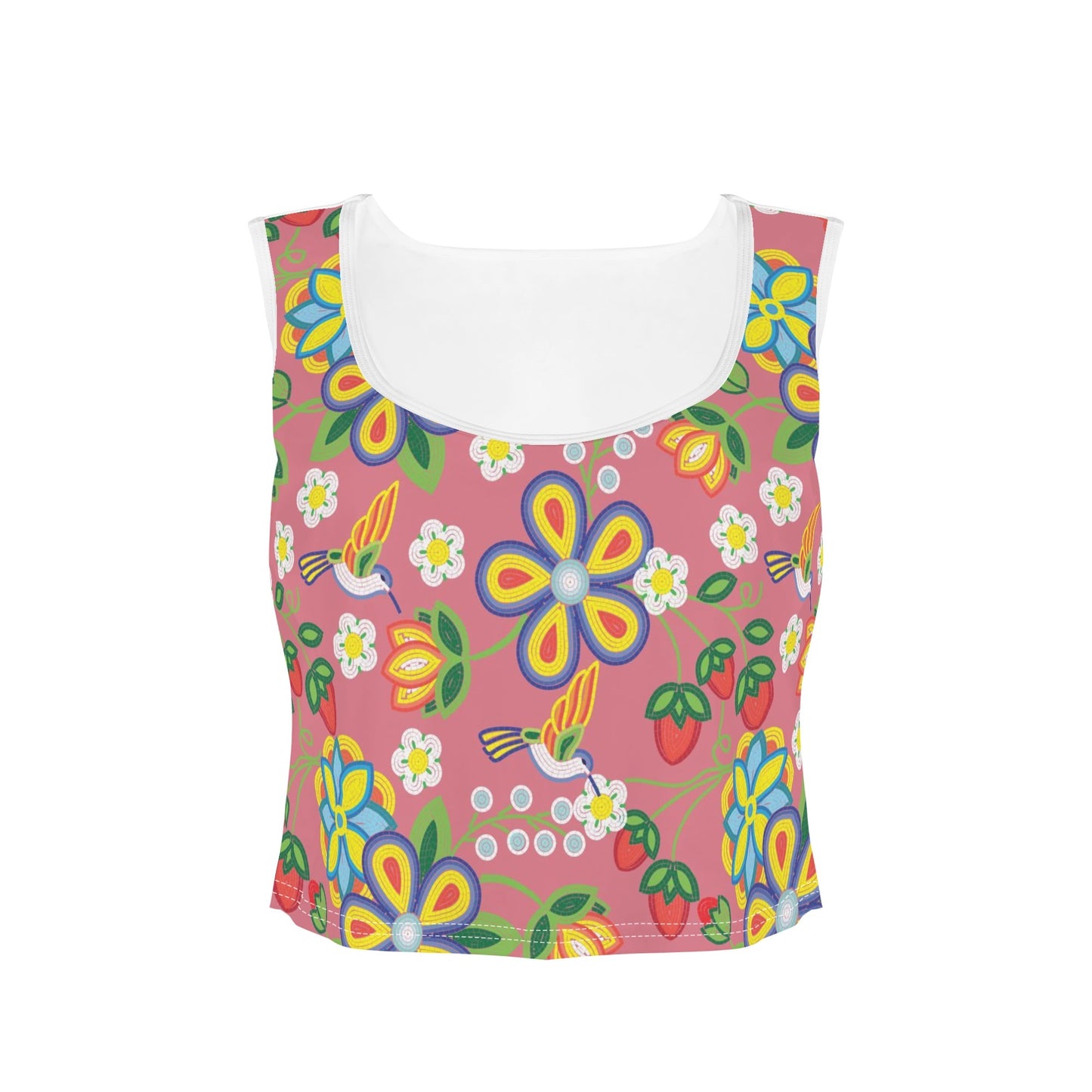 Women's Métis Floral Beaded Sleeveless Crop Top