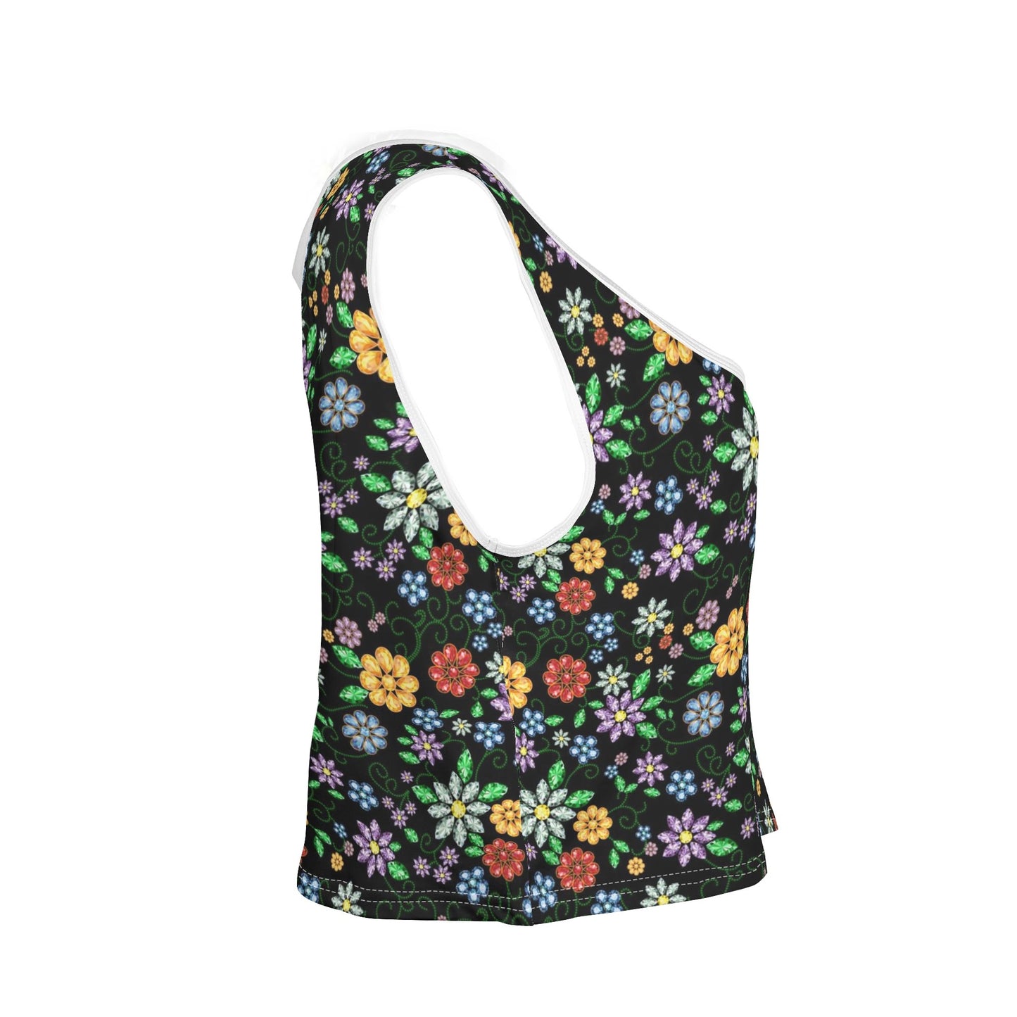 Women's Métis Inspired Floral Sleeveless Crop Top