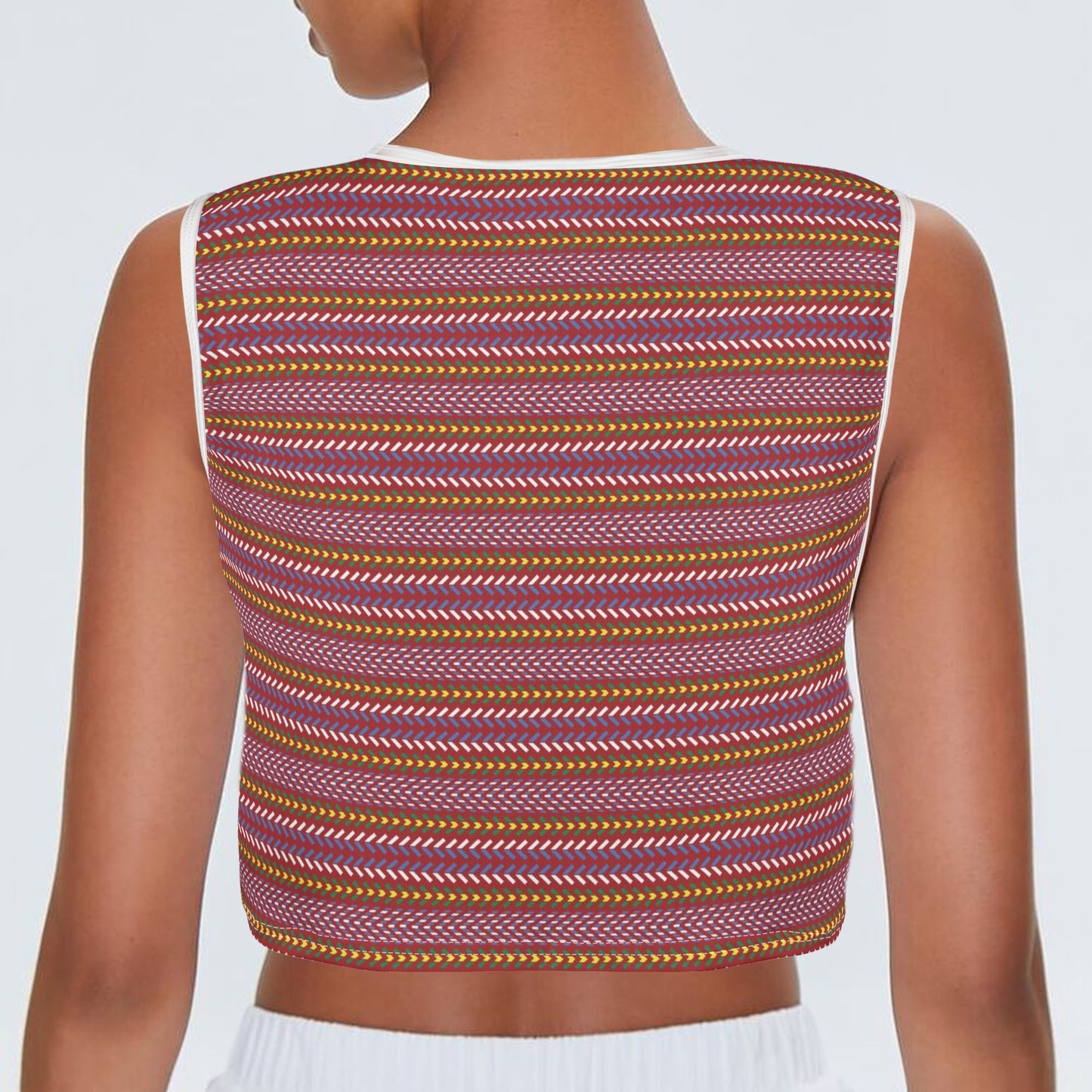 Women's Métis Sash Sleeveless Crop Top