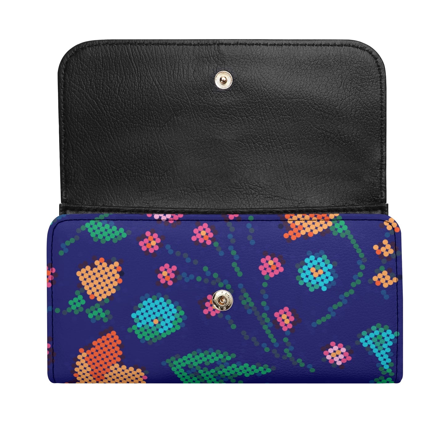 Métis Digital Dotted Floral Trifold Wallet