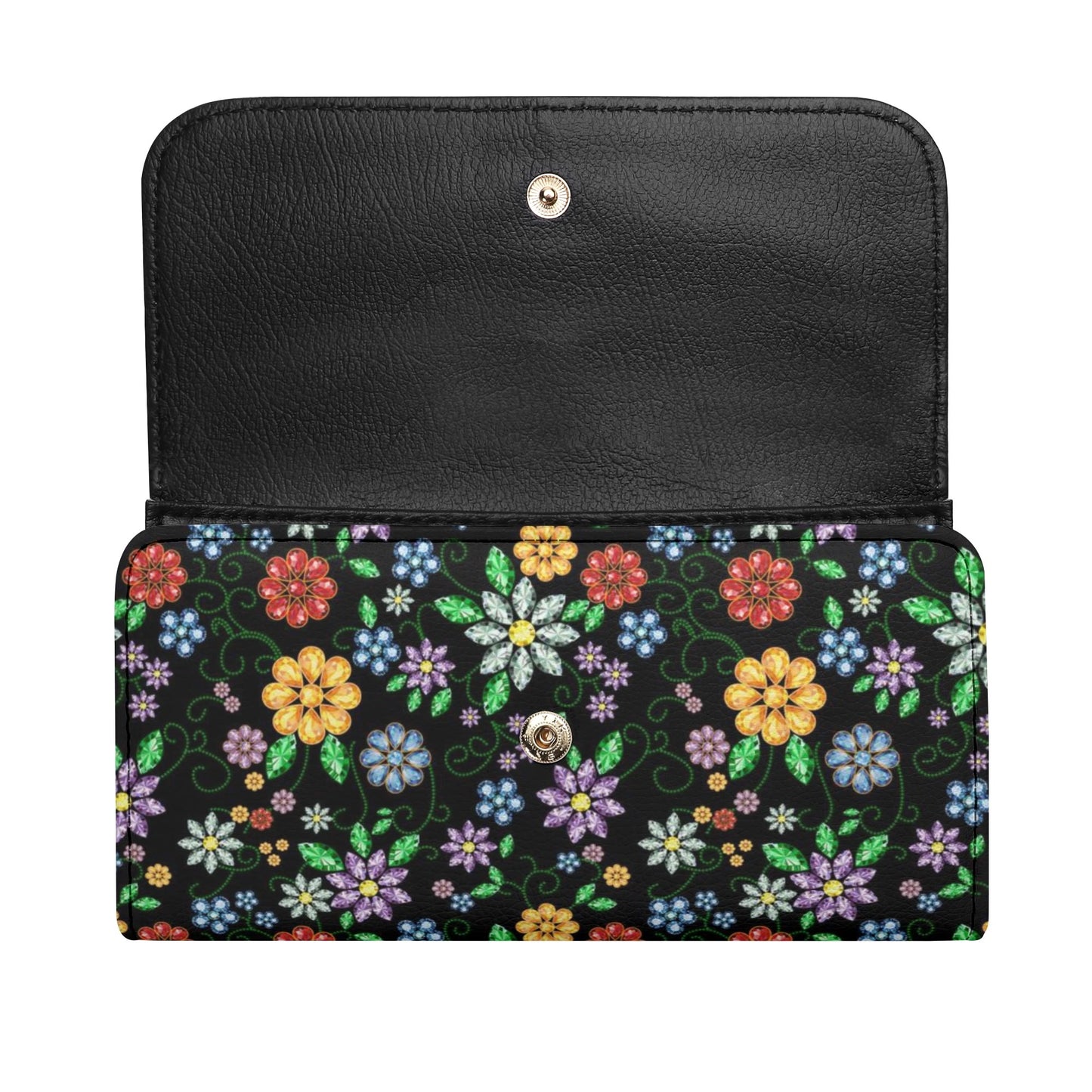 Métis Inspired Floral Beaded Trifold Wallet