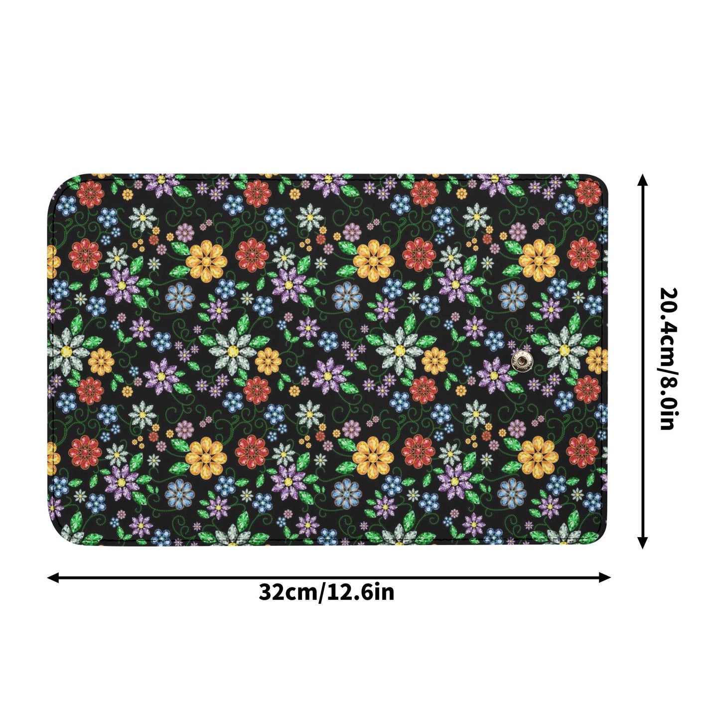 Métis Inspired Floral Beaded Trifold Wallet