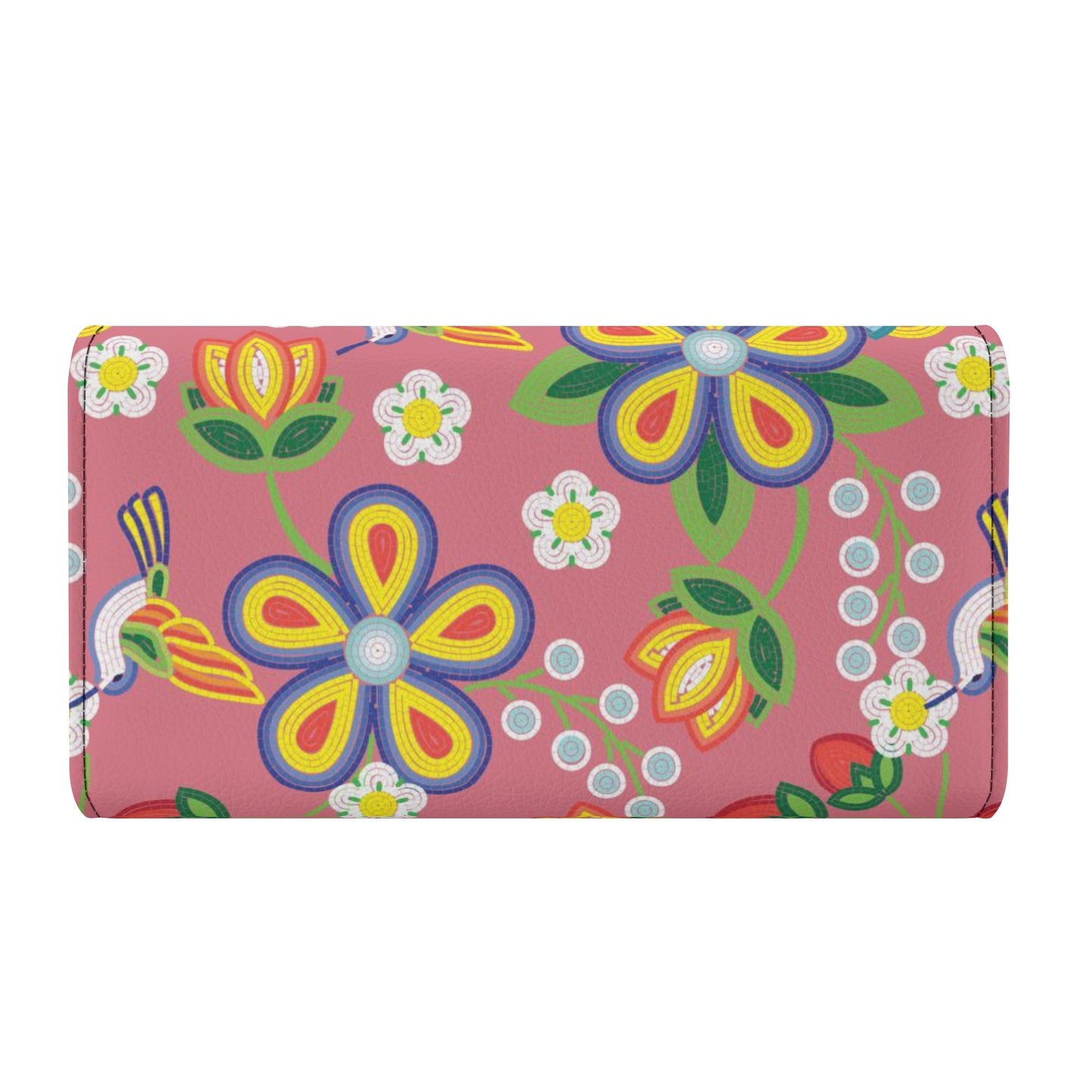 Métis Floral Beaded Trifold Wallet