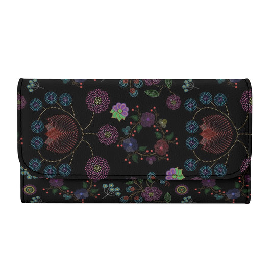 Métis Floral Dotted Trifold Wallet