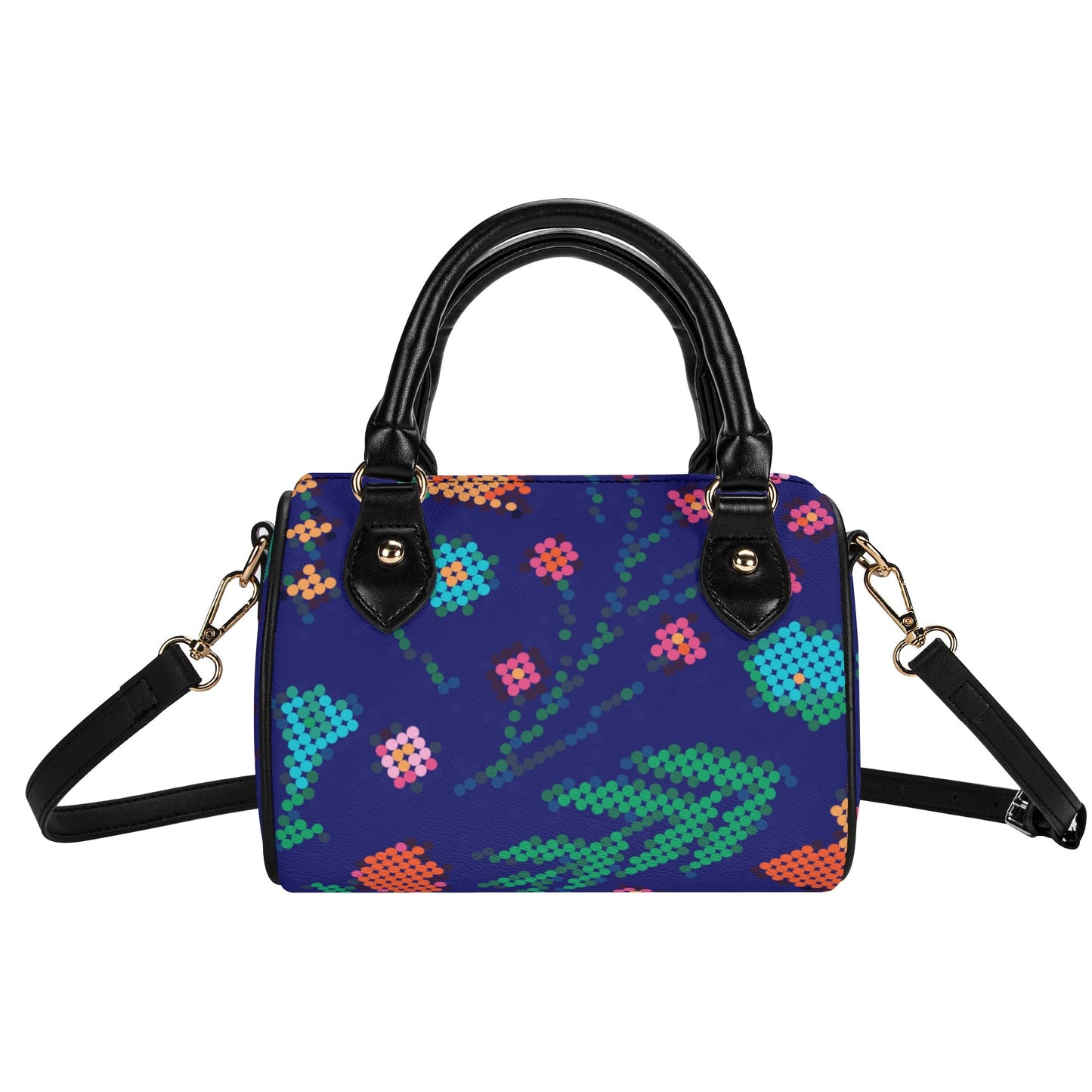 Métis Digital Dotted Floral Mini Boston Bag