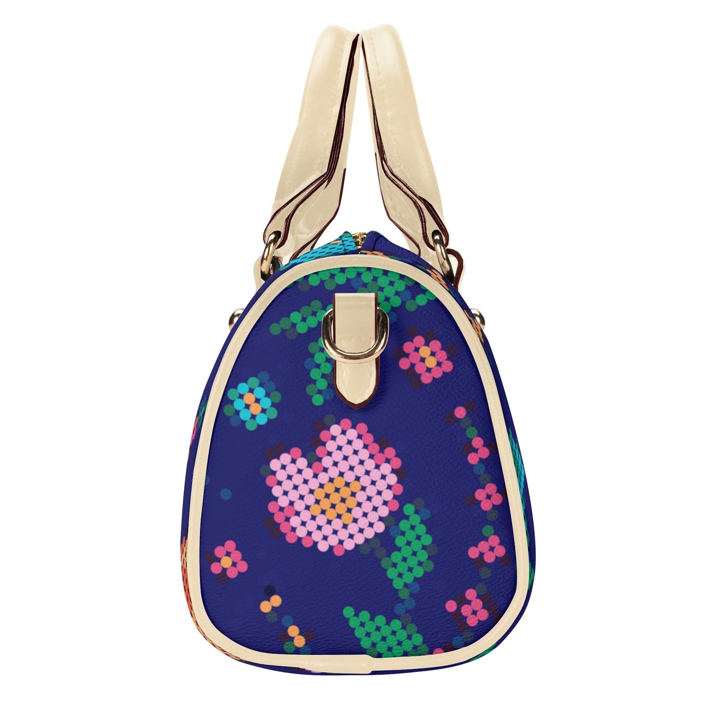 Métis Digital Dotted Floral Mini Boston Bag