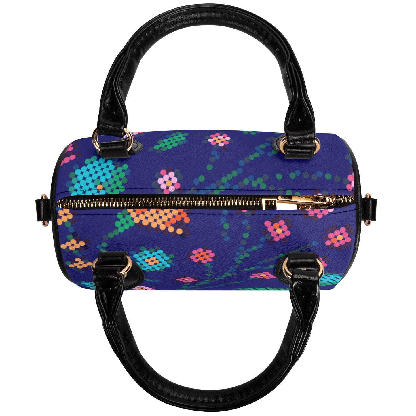 Métis Digital Dotted Floral Mini Boston Bag