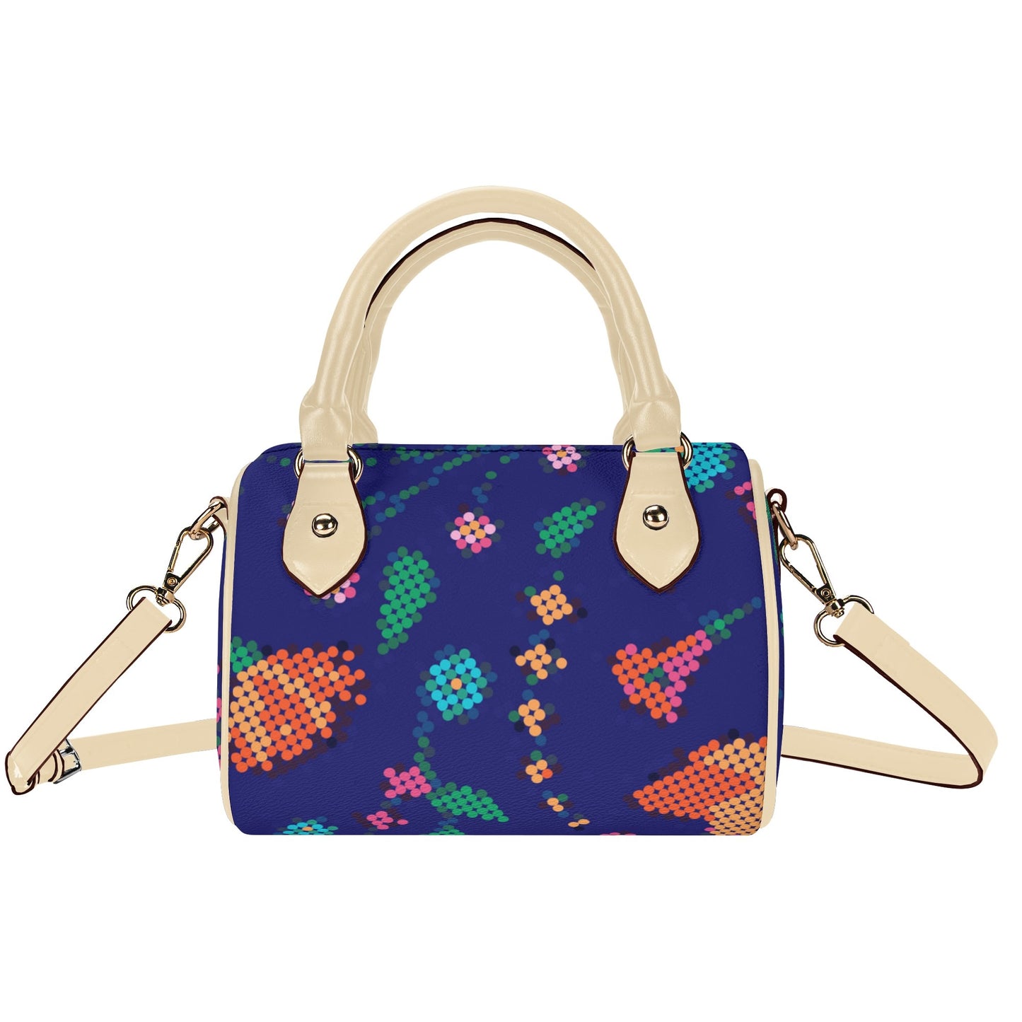 Métis Digital Dotted Floral Mini Boston Bag