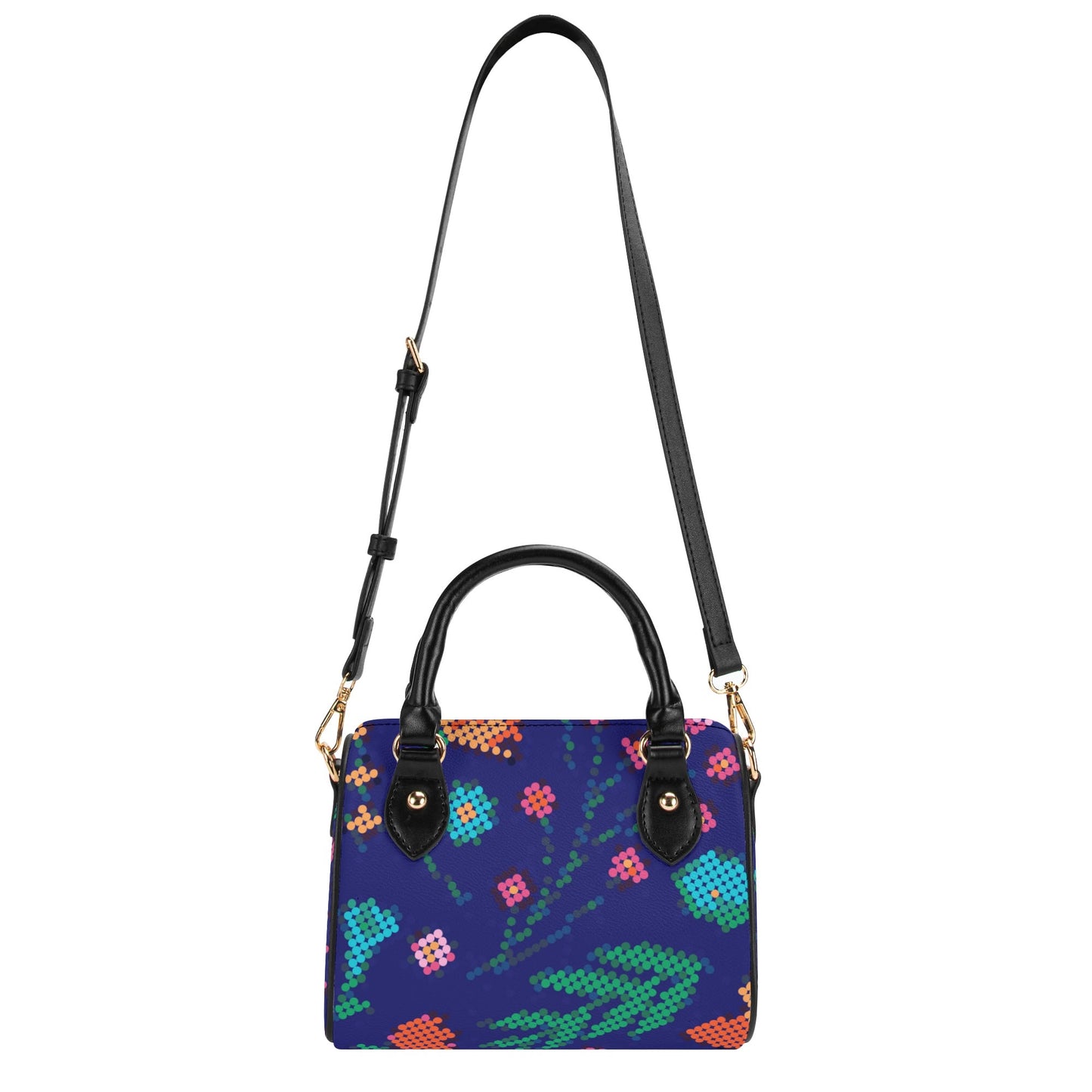 Métis Digital Dotted Floral Mini Boston Bag