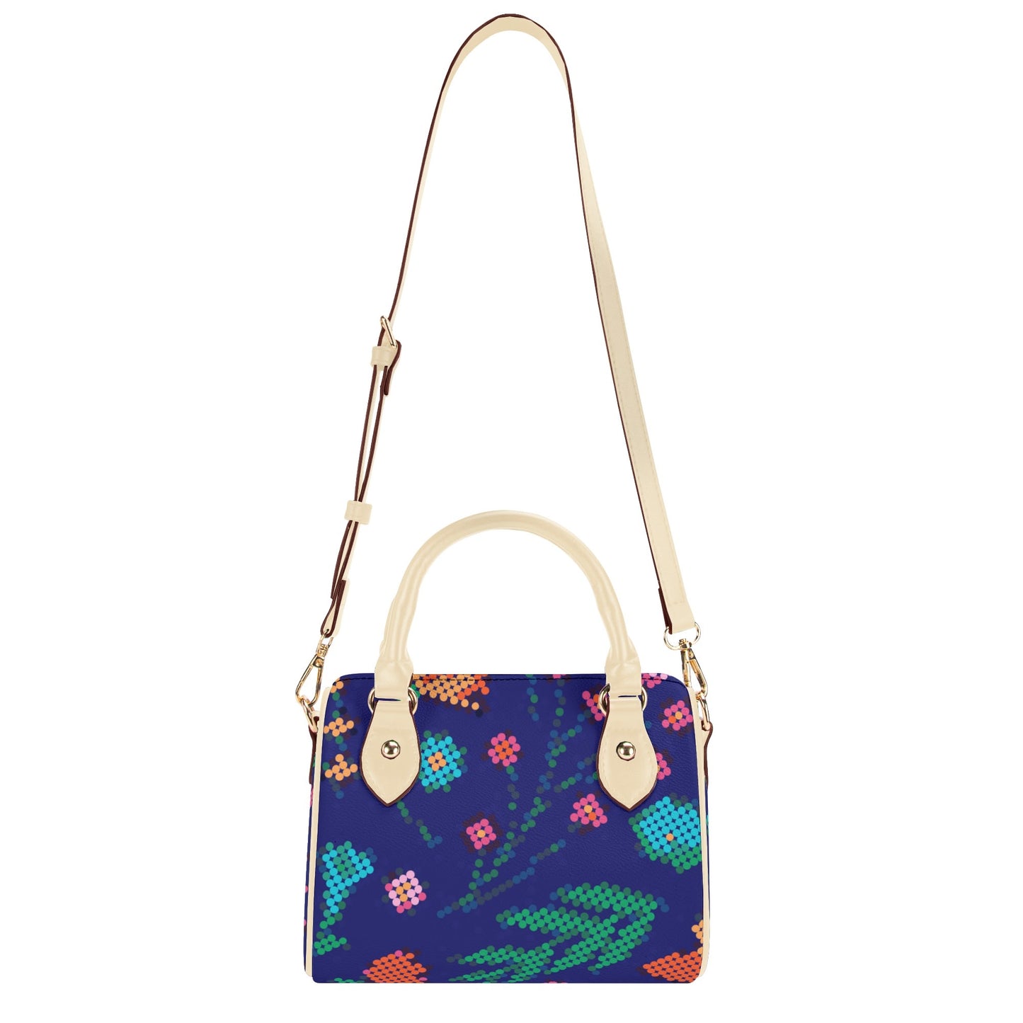 Métis Digital Dotted Floral Mini Boston Bag