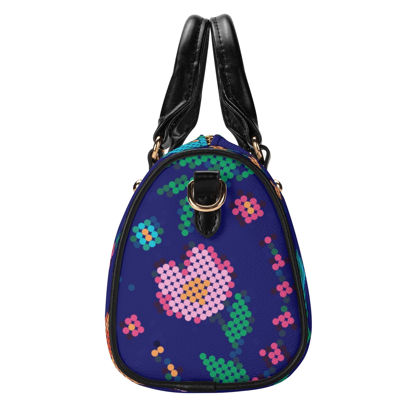 Métis Digital Dotted Floral Mini Boston Bag