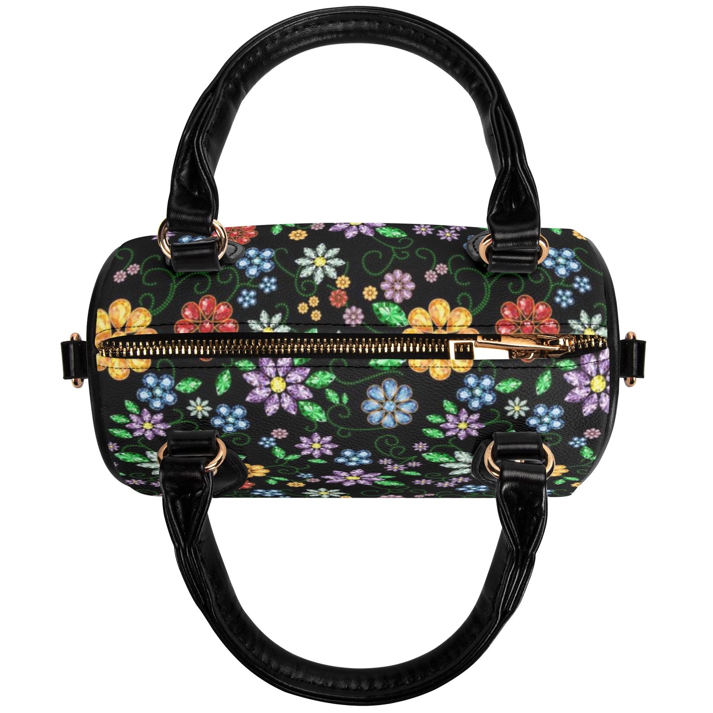 Métis Inspired Floral Beaded Mini Boston Bag