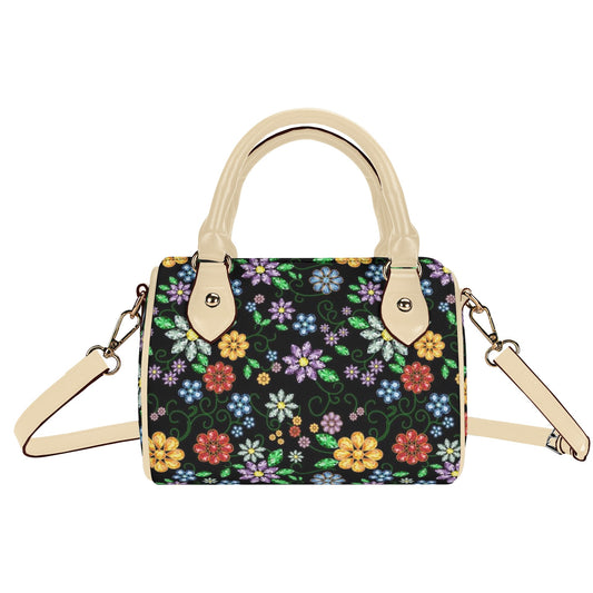 Métis Inspired Floral Beaded Mini Boston Bag