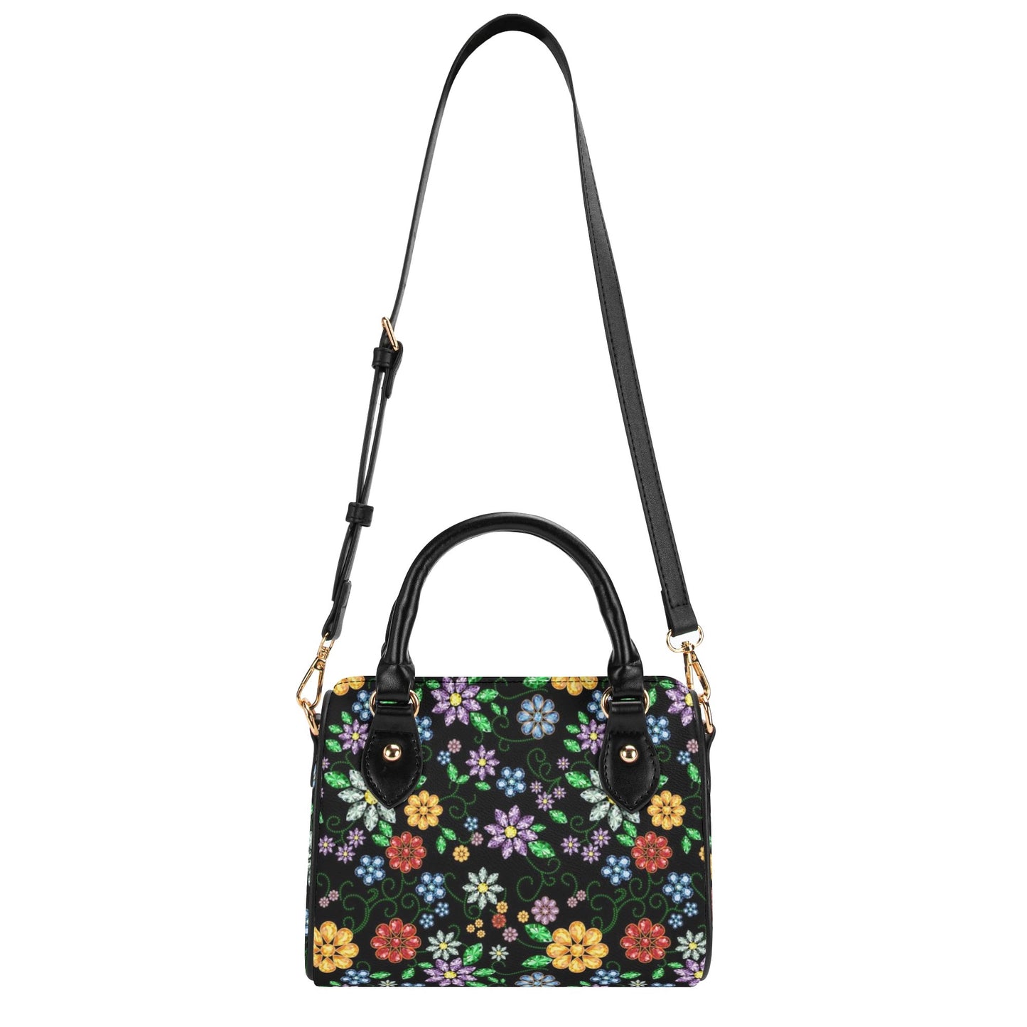 Métis Inspired Floral Beaded Mini Boston Bag