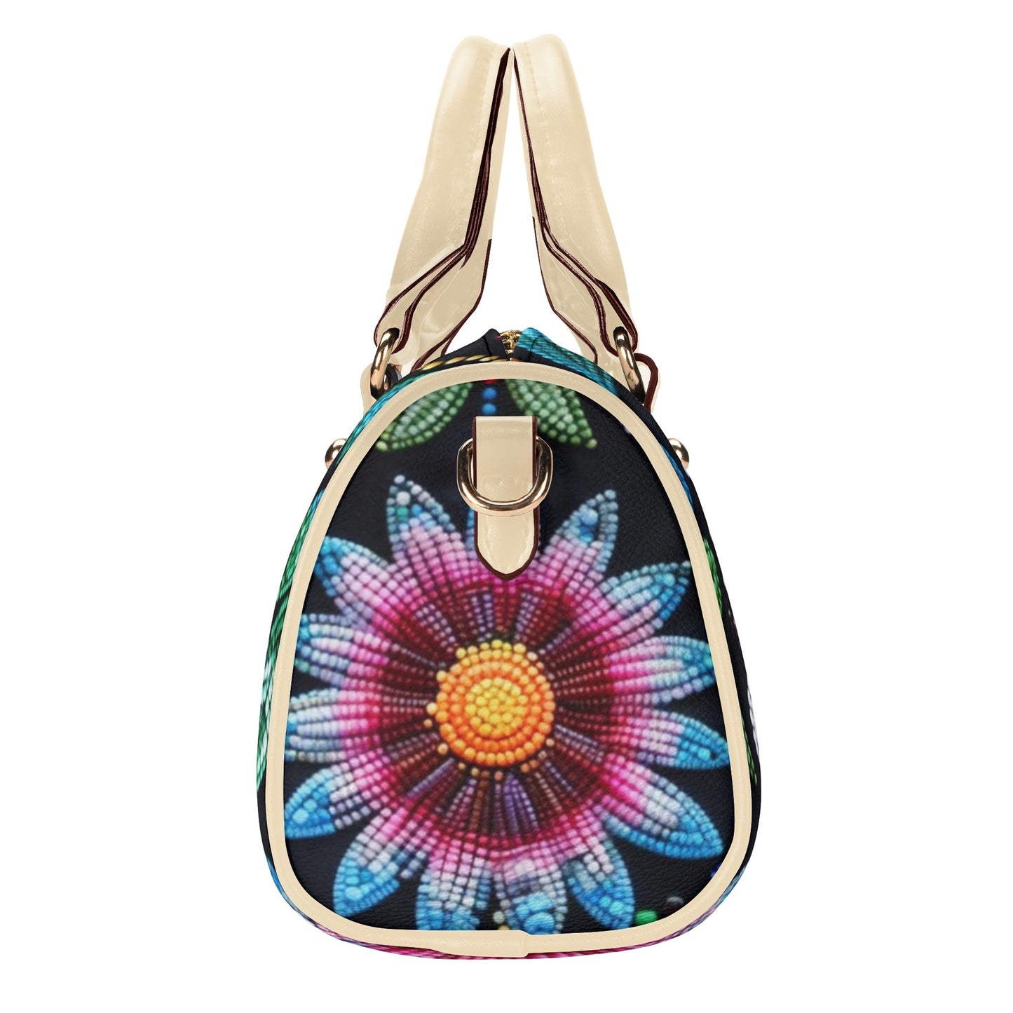 Summer Flower Beaded Mini Boston Bag