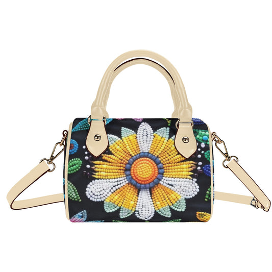 Summer Flower Beaded Mini Boston Bag